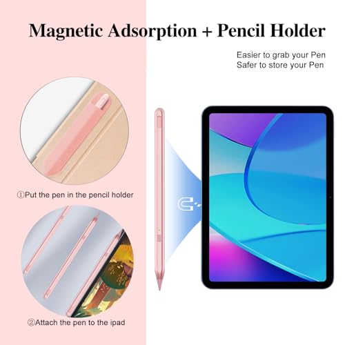 Image of Stylus Pen for iPad 11th&10th Generation,Milikilo Pen with Pencil Holder,Palm Rejection,for Air11&13 inch(M2 /M3), Pad Pro 11 inch&13 inch(M4),iPad 6-11th,iPad Pro 11 inch /12.9 inch, iPad Air 3 /4 /5,Mini 5 /6