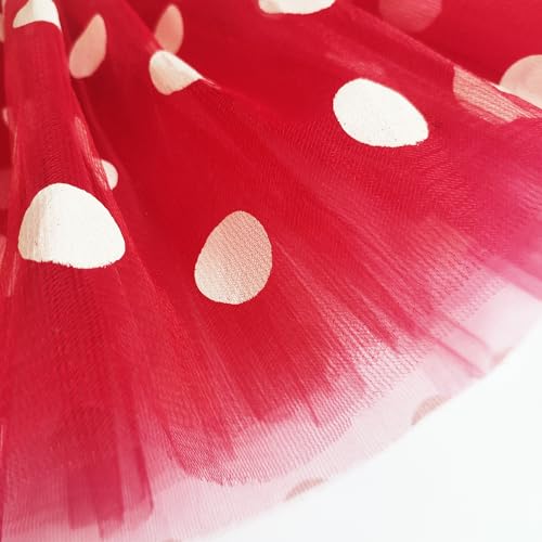 Falda tutu de niña con lunares para disfraz miniatura 7