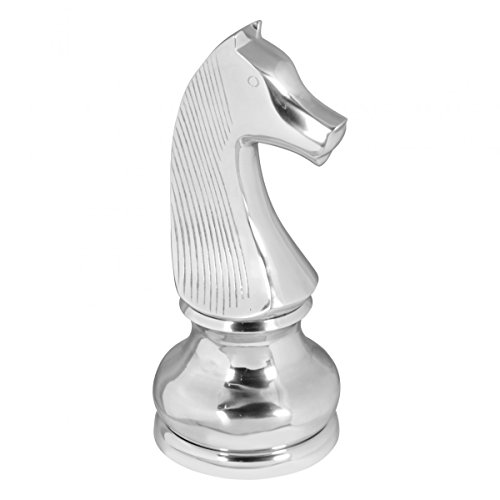 WOHNLING Deko pion Springer Aluminium Poli décoration 60 cm Dekofigur Sculpture Statue Aluminium Grande Seule XXL Moderne Cover
