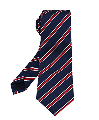 Image of Elfeves Men's Modern Striped Patterned Formal Ties College Daily Woven Neckties