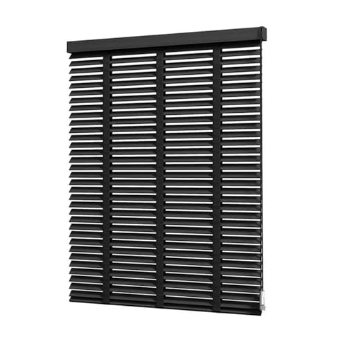 Persianas de Madera motorizadas for privacidad, Revestimiento Respetuoso con el Medio Ambiente, persianas venecianas de patrón Horizontal, Color Liso para Oficina Casa