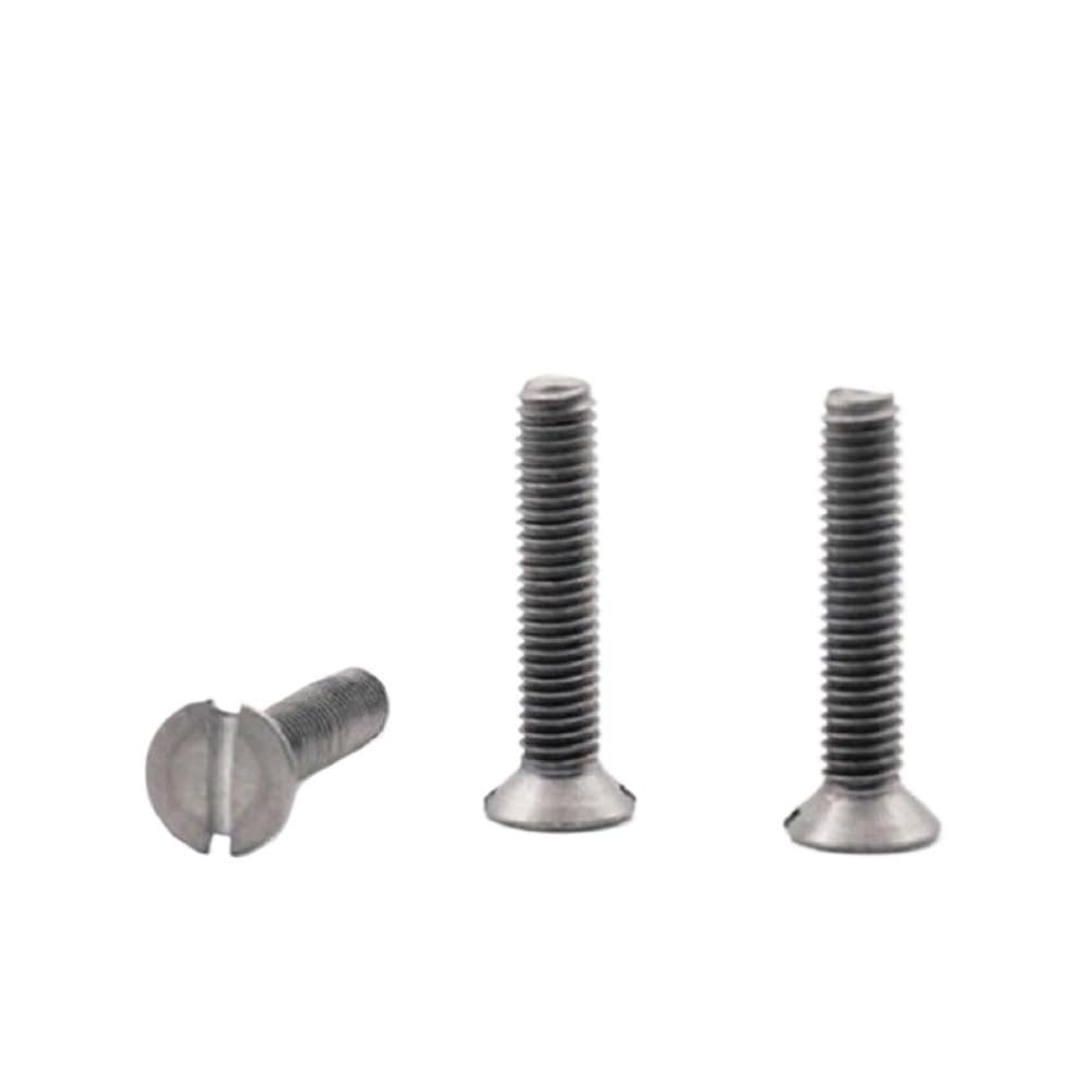 AYYSSM 10PCS M3x5/6/8/10/12/15/16/18mm Slotted Screws Titanium Countersunk Bolts DIN963 GB68 Slot Pure Titanium Screw GR2/TA2(M3X10 10PCS)