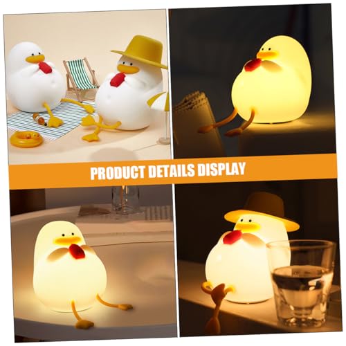 Lámpara de Noche de Silicona Pato, Pequeña, Recargable miniatura 6