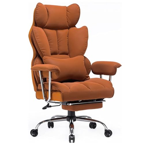 Efomao Desk Office Chair,Big High Back PU Leather Computer Chair
