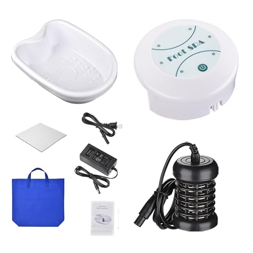 AW BYOOTIQUE Ionic Detox Foot Bath Spa Machine with Tub Array Cell Cleanse Equipment Ginger Pieces Plastic Liners Portable Home Beauty Salon, AWI054