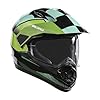 Royal Enfield Escapade Chequer ISI and Dot Certified Offroad Riding Motorcycling Helmet Light Green (XL) 60 Cm