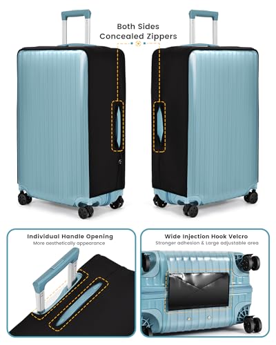 Travelkin Clear Luggage Cover Protectors For Suitcase Transparent TPU Suitcase Cover Protector Fit 18-32 Inch Luggage3