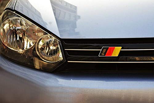 Ijdmtoy Set Of Germany Flag Emblem Grille Badge, Compatible With European Car Front Grill/Bumper Decoration #TOP4