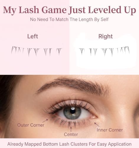 80Pcs Lower Lash Clusters, 5-7MM Bottom Lashes Clusters with Clear Band - 2