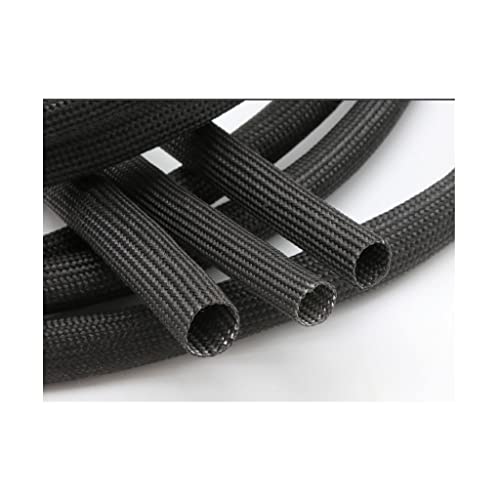 Guaina In Fibra Di Vetro Intrecciata 600 Gradi C Guaina In Fibra Di Vetro For Tubi In Fibra Di Vetro Ad Alta Temperatura, For Guaine For Cavi For Tubi Fai Da Te 1 Pz ( Color : Black , Size : 10mm x 1m