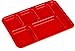 Carlisle FoodService Products P614R05 Right-Hand 6-Compartment Polypropylene Tray, 10
