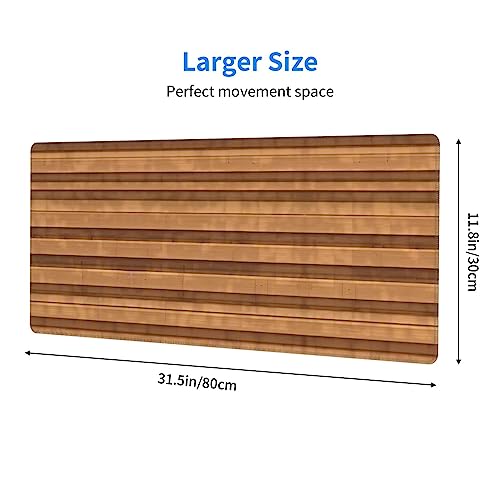 Alfombrilla de mouse para computadora XL estilo madera original que amplia tu escritorio 3