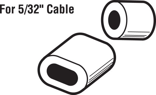 Prime-Line GD 12152 5/32 In. Aluminum Ferrules and Stops (2 pack)