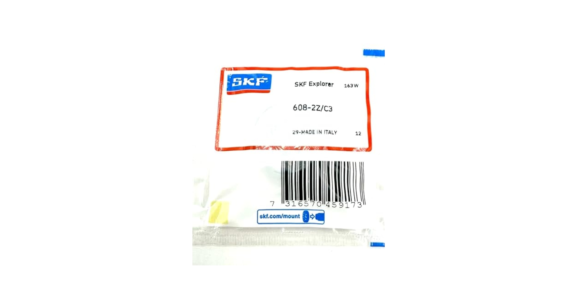 SKF 608 2Z C3 DEEP Groove Ball Bearing, Metal Shielded