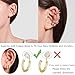 PLOMFOV 4Pairs Clip On Hoop Earrings for Women 14K Gold Plated Non Pierced Earrings Gold Clip On Hoops Small No Piercing Fake Hoop Earrings 14mm