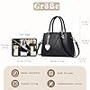 FOLOVEYA Mode Damen Handtasche Elegant Henkeltaschen Frauen mit Herzanhänger PU Leder Umhängetasche Shopper Top-Griff Taschen Schultertasche für Arbeiten Reisen Schule Tote Bag Schwarz #5