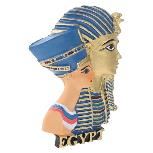 SOIMISS Imán Decorativo para Nevera del Antiguo Egipto 3D de Resina, Diseño Rey y Reina, Pegatina Magnética para Decoración de Cocina y Hogar, Accesorio Frigorífico Artístico