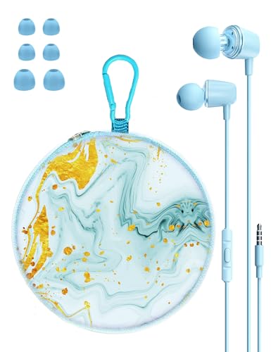 GOGOSINIS Kids Earbuds for School with Case, Wired Earbuds with Small Ear Tips,...