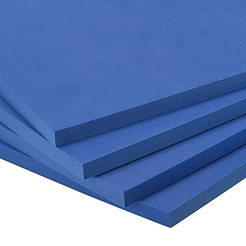 Image of uxcell Blue EVA Foam Sheets 10 x 10 Inch 10mm Thickness for Crafts DIY Projects, 4 Pcs