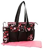 Disney Minnie Mouse Triple Pocket Multi Piece Set Diaper Bag, Graffiti Print