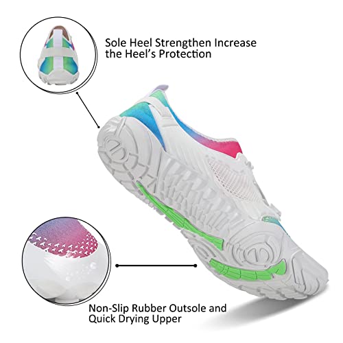 Image of MAYZERO Water Shoes Men Women Swim Surf Shoes Beach Pool Shoes Wide Toe Hiking Aqua Shoes Winter House Slippers