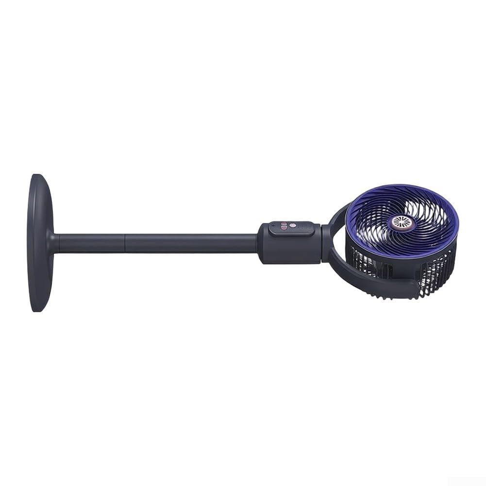 Ventilador de Pie Recargable 6000mAh Silencioso con Mando(Black Style 2)