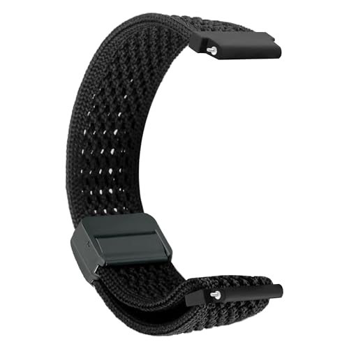Image of ACM Watch Strap 20mm compatible with Compaq Q Watch Smartwatch | Woven Braided Magnetic Adjustable Luxury Belt Band