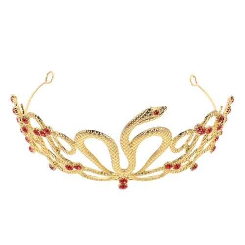 Diadema serpiente dorada Medusa accesorio disfraces carnaval y eventos