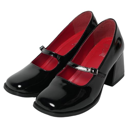Image of Theater Women Mary Jane Block Heels | Single Strap Round Toe Pumps | Stylish & Comfortable for Formal, Office & Casual Wear