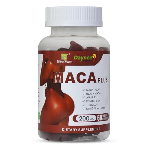 Wins Town Maca Plus Gummies, Black Maca Root & Tribulus, 60 Ct