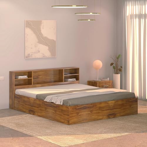 Callas Trinity King Size Bed Engineered Wood with Box, Modern Design with Headboard | Elegant Finish | Durable Structure | 1 Year Warranty with Free Installation