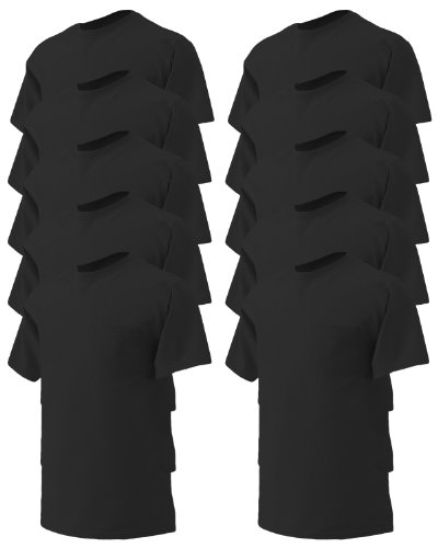 Gildan Men's Collar Double Needle Pocket Knit T-Shirt