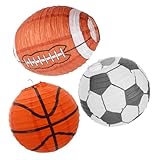 ifundom 3stücke Sport Papierlaternen Basketball Fußball American Football Dekoration Für Geburtstagsfeiern Sportveranstaltungen Und Thematische Feiern Und Leicht Aufzuhängende