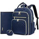 LOVEVOOK Diaper Bag Backpack,Quilted Baby Bag for Mom and Dad, Large Capacity Travel Back Pack with