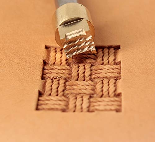 Leather Stamp Tool Stamping Working Carving Punches Tools Craft Saddle Brass Basket Weave #262