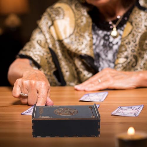 DASHUMIL Boîte à Cartes Pentagramme en Bois, Boîte de Rangement pour Bijoux – vue 7