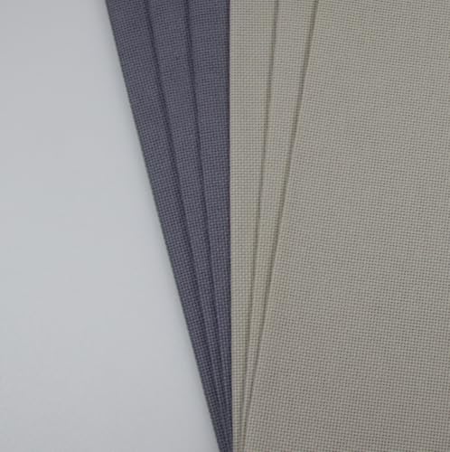 Image of KCS 4 /6 pc of 12 inch x 18 inch(30cmx45cm) 18CT Counted Cotton Aida Cloth Cross Stitch Fabric (6 pc, Pearl Grey+Light Steel Grey)