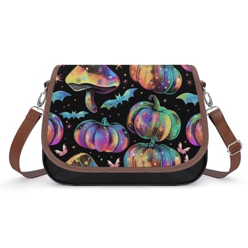 Sac bandoulière champignons automne en cuir imperméable pour vos balades