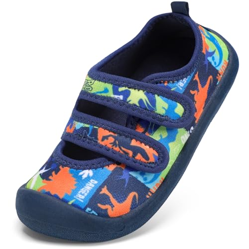 Water Shoes Toddler Boys Summer Beach Non Slip Barefoot Aqua Socks Swim Little Kid Sports Swimming Pool Durable Lightweight Comfortable Outdoor Soft Navy Toddler Size 7