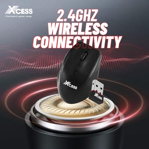 Image of XCESS Wireless Optical Mouse | 1600 DPI | 4 Buttons with DPI Switch | Compact & Lightweight | Soft Click | Universal Compatibility