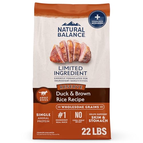 Natural Balance Limited Ingredient Adult Dry Dog Food with Healthy Grains, Reserve Duck & Brown Rice...