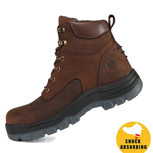 Work Boots for Men, 6" Soft Toe Water Resistant Non-slip Anti-puncture Lightweight Mens Work Boots, Durable, Breathable3