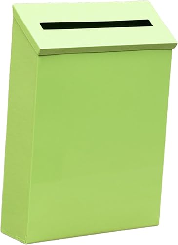 Buzón de pared para colgar en la pared, caja decorativa a prueba de lluvia, buzón de metal para decoración de puerta al aire libre, oficina en casa,