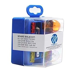 M-Tech H7 Glühbirnen Set mit Sicherungen