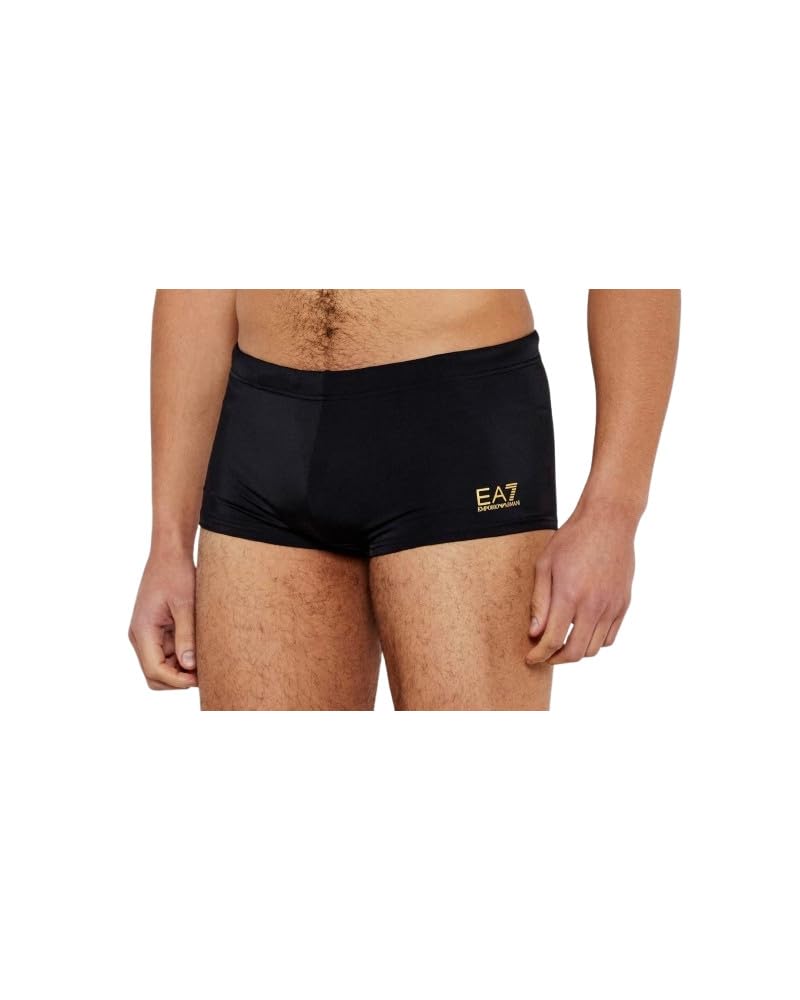 Bañador de secado rápido Emporio Armani EA7 negro dorado talla XL