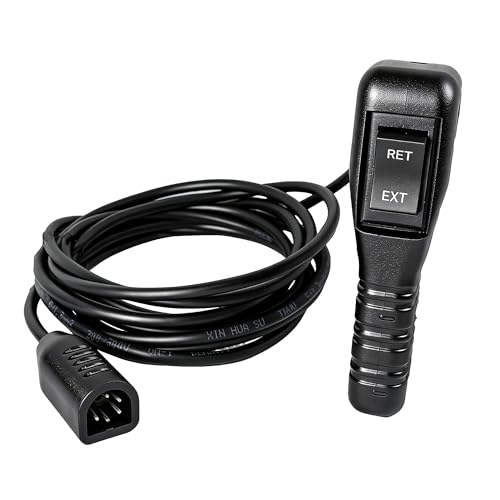83665 Plug-in Truck Winch Remote Controller | Compatible with WARN M8000 M12000 VR12000 Zeon 10S Winches and Fits on Ford Dodge Ram Power Wagon | with Ergonomic Grip and 12FT D-Shape Connector Cable