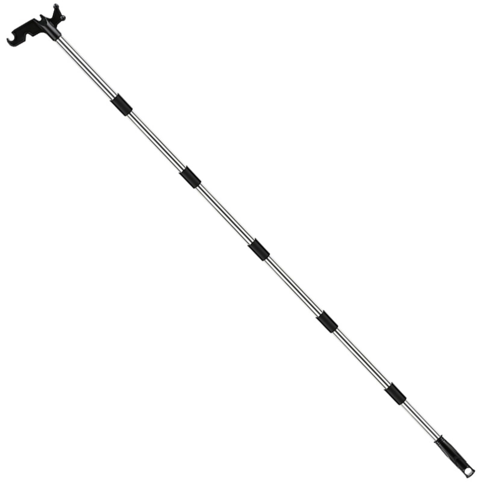 Baoblaze Asta Estensibile con Gancio Multifunzione Robusta Utensile con Testa a Gancio e Impugnatura Antiscivolo per Accesso a Soffitta, Manutenzione Domestica, 4.0m