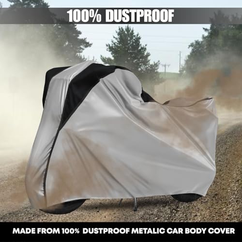 Image of All Weather Protection Two Wheeler Cover for Ola Electric S1 X, Scooter & Scooty | Anti Dust, 100% Water Resistance, Heat Resistant, UV Proof - Triple Stitched | (Black Top Red)