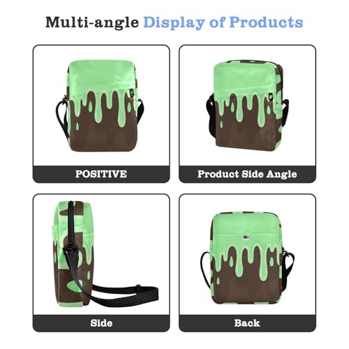 Graffiti Art Brown Green messenger bag cute cross body bag men Women's Purses Adjustable Strap for work business4