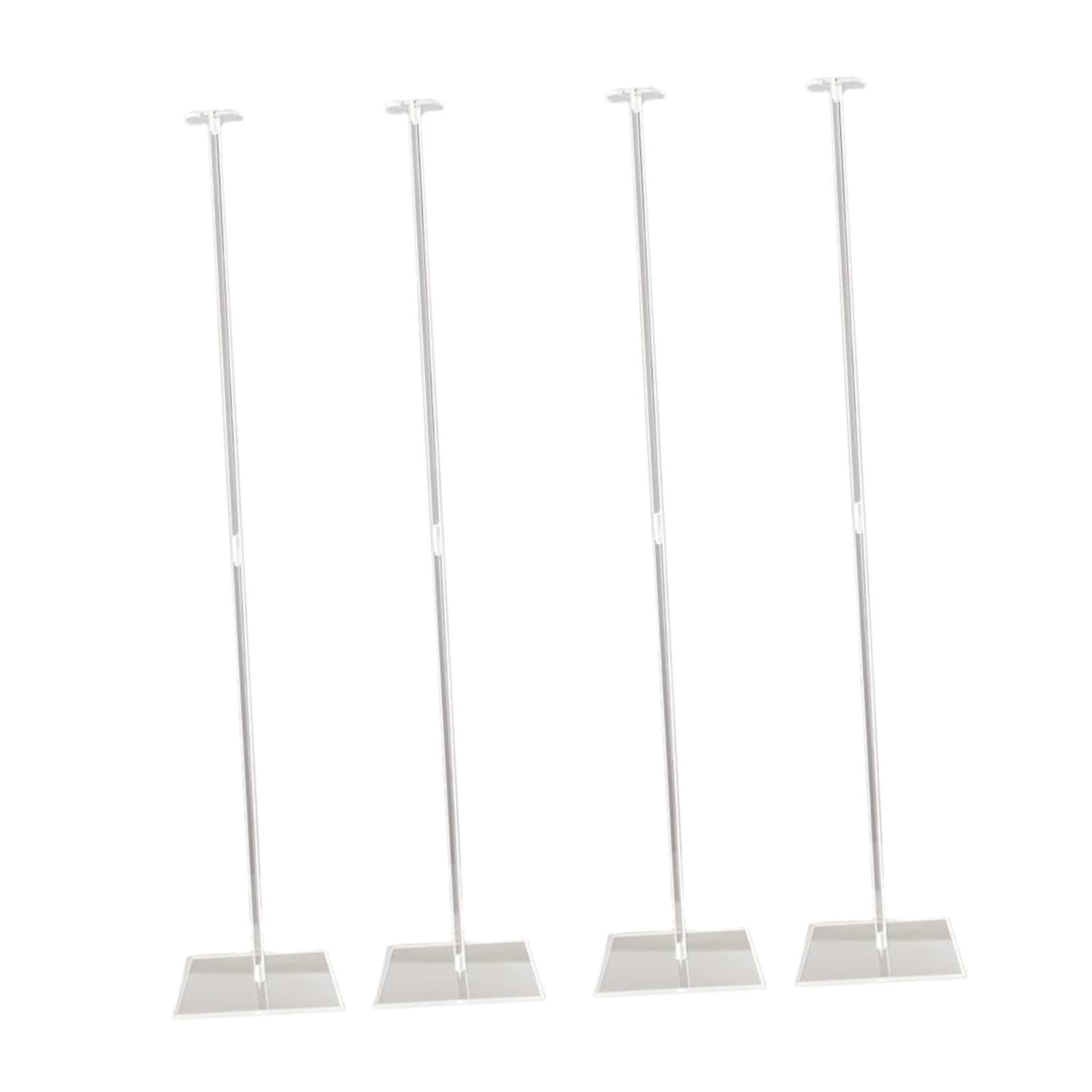 Support pour ballons transparent colonne de table 80 cm tige avec base pour fête et anniversaire